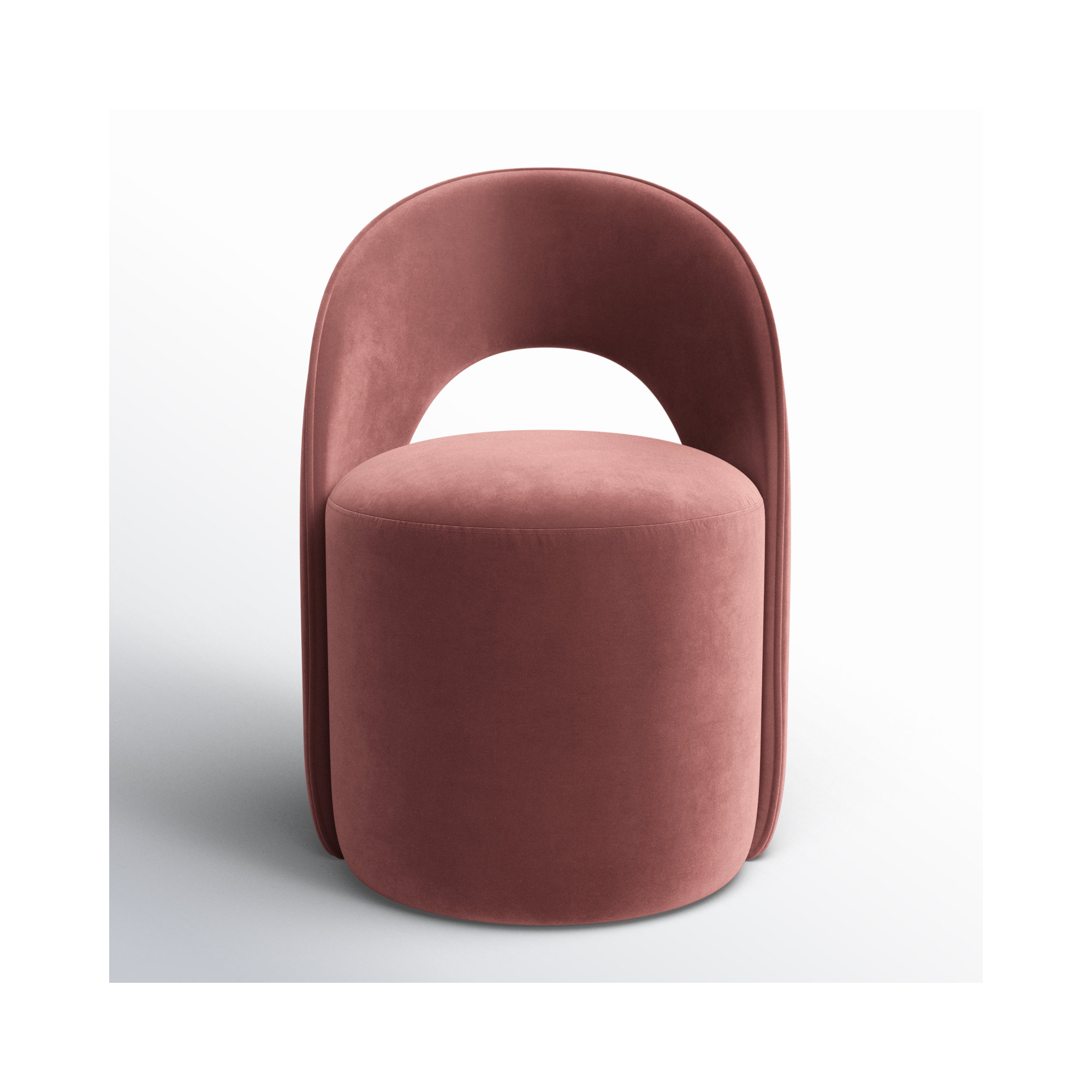 Neta Upholstered Back Side Chair, Falkirk Reddish Brown Velvet