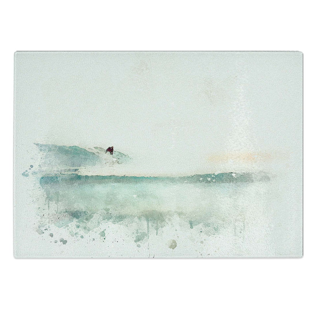 Tempered Glass Surfing in Zuma Beach Malibu Chopping Board