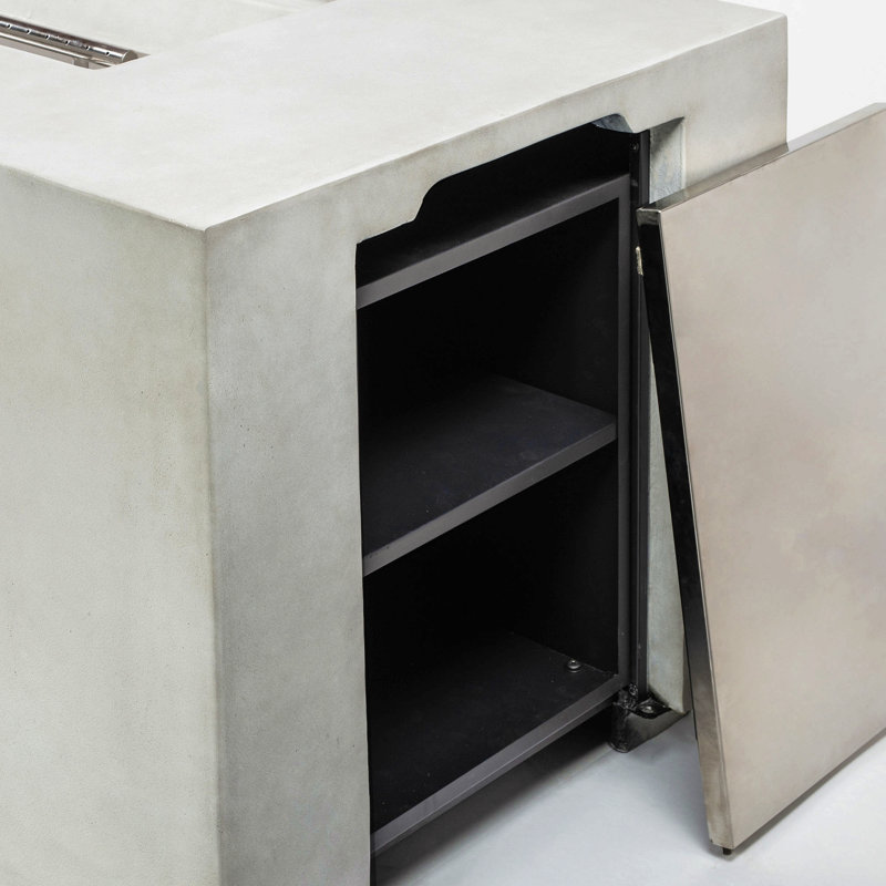 Grande table de foyer en béton, Béton