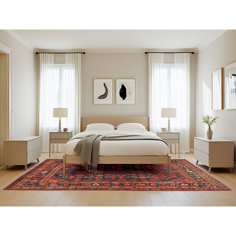 Tapis rouge à motif sud-ouest, Rectangle 5 pi x 8 pi
