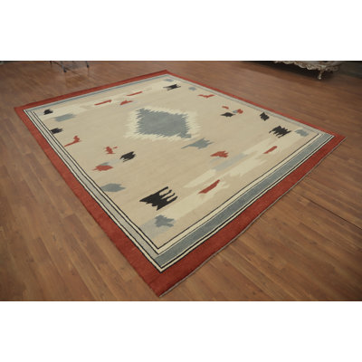 Geometric Oriental Vegetable Dye Area Rug 8x10