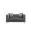 Causeuse en velours gris Lorreto
