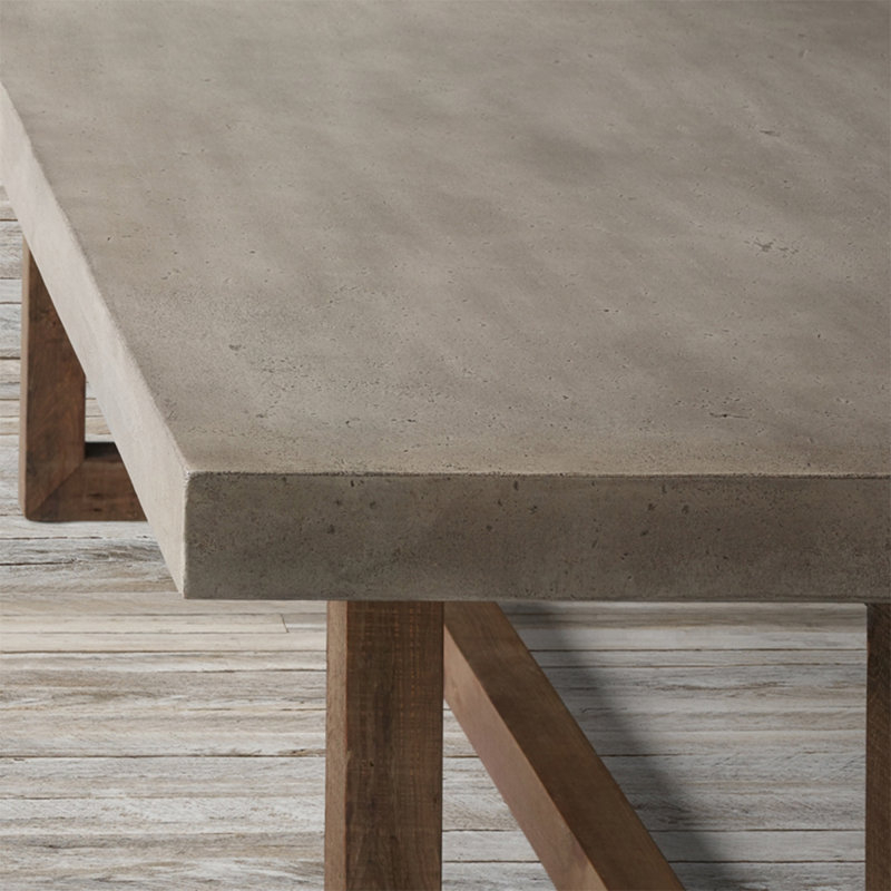 Table de conférence rectangulaire gris et brun en bois massif, H 29,53 po x L 78,74 po x l 31,50 po
