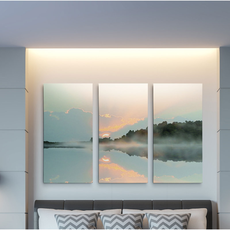 Reproduction d’art sur toile, « A Premium Sunset Cove », H 24 po x l 48 po x P 1,5 po
