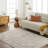 Floral Machine Woven Polypropylene Area Rug in Brown/Cream-1051464850