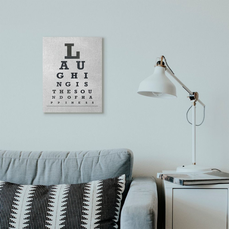 «Eye Chart Family Home Inspirational Word Design», impression sur toile, H 20 po x l 16 po x P 1,5 po, Toile tendue