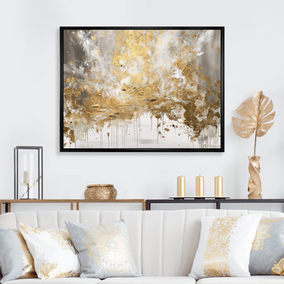 Loughlin Golden Abstract - Print on Canvas