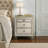 Joie 2-Drawer Upholstered Nightstand, Beige Velvet