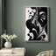 Art mural encadré abstrait rétro antique classique pour chambre à coucher