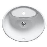 Tides Metal Oval Drop-In Bathroom Sink with Overflow