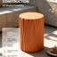 Table d'appoint cylindrique texturée en terre cuite MGO, table d'appoint pré-assemblée non assemblée, capacité de poids de 66 lb, tabouret multi-usage intérieur et extérieur pour le balcon du salon-1334009348-1334009371