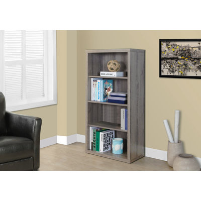 Bibliothèque, bibliothèque, étagère, 5 niveaux, H 48 po, bureau, stratifié de chambre à coucher, contemporain, moderne