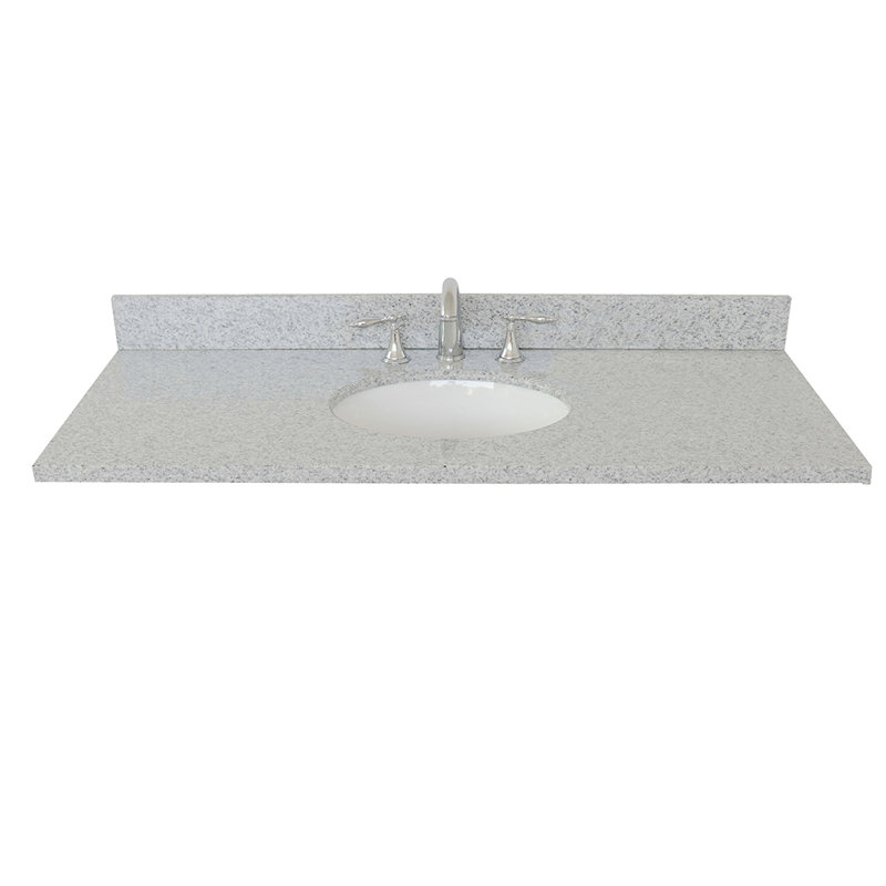 Plateau de meuble-lavabo 49 po avec lavabo, Gris