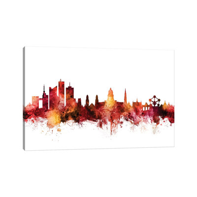 Brussels, Belgium Skyline by Michael Tompsett - Wrapped Canvas Gallery-Wrapped Canvas Giclée