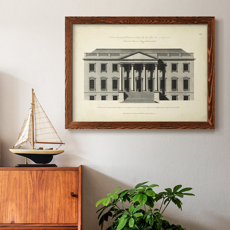 Richardson Architecture II, peinture sur toile encadrée, H 26 po x l 38 po x P 1,5 po, Érable
