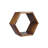 Cray Hexagon Oak Solid Wood Accent Shelf