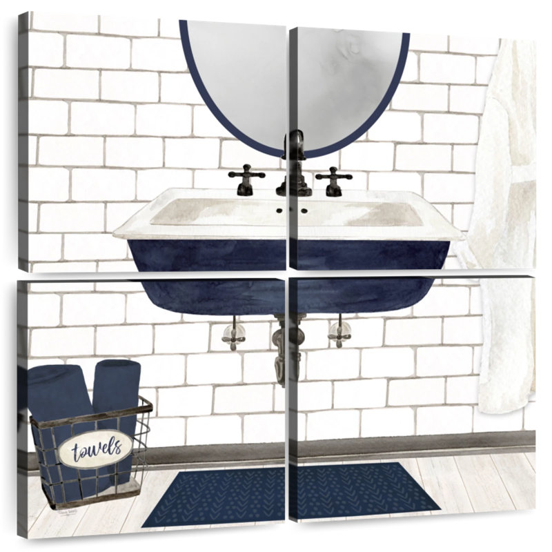 Lavabo bleu marine Kerrick Farmhouse Bath II, H 18 po x l 18 po