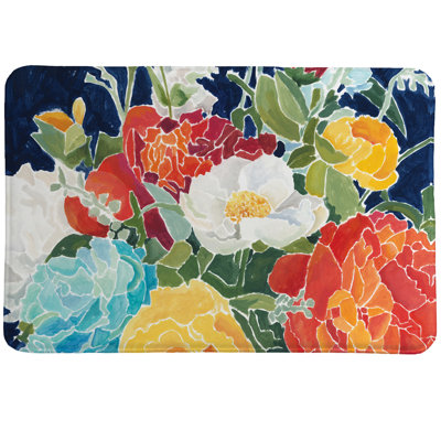 Midnight Floral Non-Slip Bath Mat