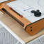 Jeanette 2.5FT Tabletop Air Hockey Game Table Wooden Portable for Kids Adult