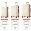 Ensemble de 3 valises à coque rigide en ABS avec roulettes doubles 20/24/28 pouces-129435570
