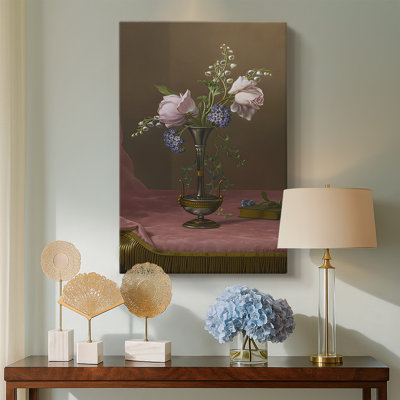 Victorian Vase with Flowers of Devotion -Gallery Wrapped Canvas by Martin Johnson Heade