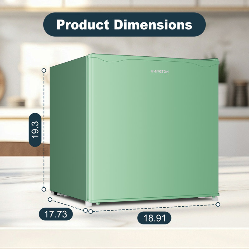 Réfrigérateur compact 1,6 pi3 avec congélateur, porte réversible compacte pour dortoir, bureau, chambre à coucher, appartement BANGson - vert