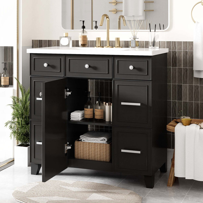 Meuble-lavabo 36 po avec lavabo en résine