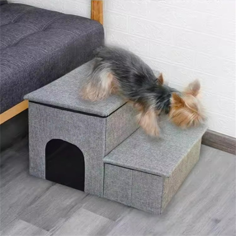 Escalier pour chien avec fenêtre