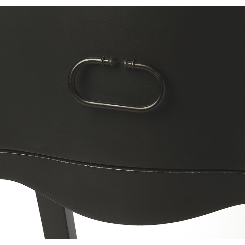 Rochelle 1 Drawer Nightstand, Black