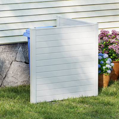Costway Outdoor 48"l X 48"h Pvc Privacy Fence Panels With Ground Stakes