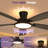Karlena 52" Low Profile Ceiling Fan with Dimmable Backlight, Reversible Blades & Remote Control-1163261617