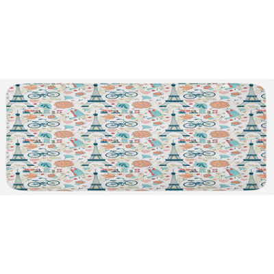 Tapis de cuisine multicolore Dove Cupcake Tour Eiffel