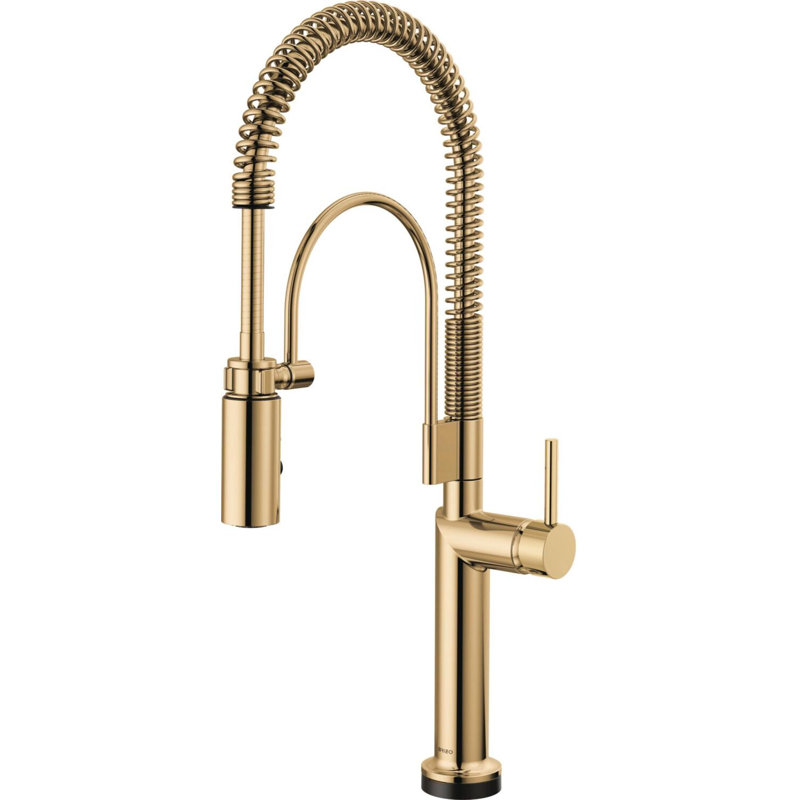 Odin® Smarttouch Semi-Professional Kitchen Faucet, Metal Lever Handle, Polished Gold