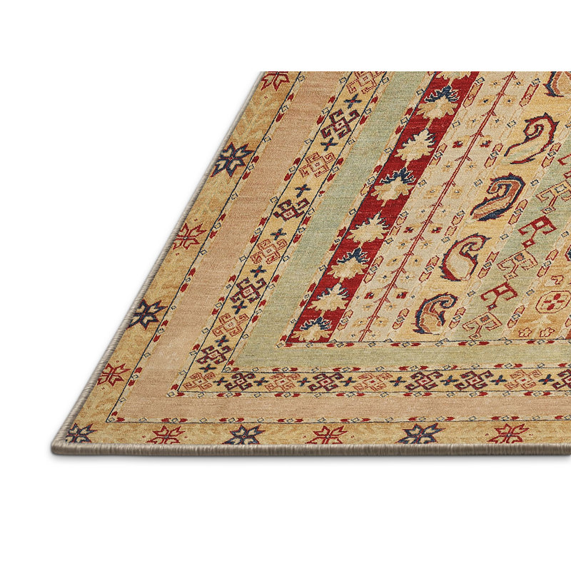 Tapis beige Southwestern, Rectangle 3 pi x 5 pi