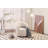 Swivel Accent Armchair Barrel Chair With Powder Coating Metal Ring-1135975695