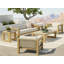 Chaise de patio en teck Sedona avec coussins Sunbrella