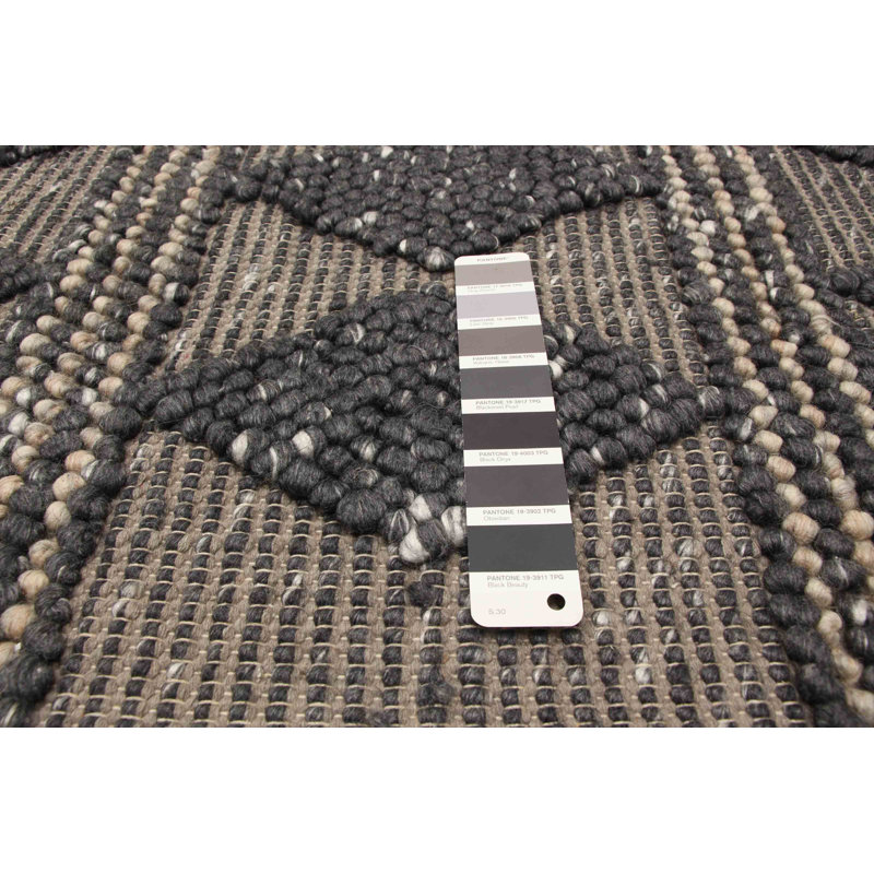 Tapis gris nouvel âge en laine 6 pi x 8 pi 11 po Artiola