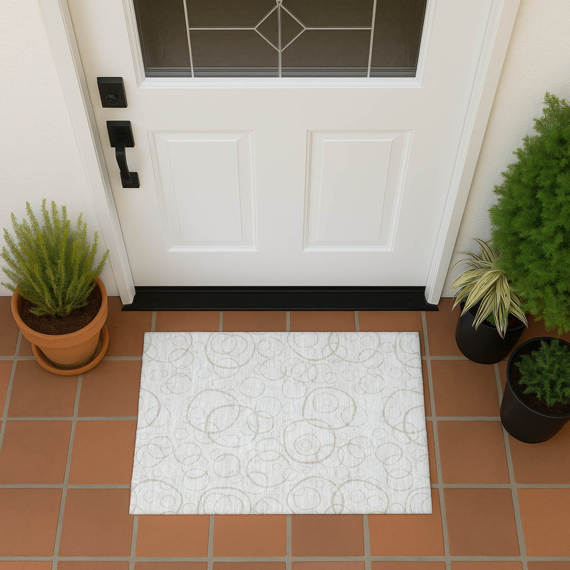 Machine Washable Indoor/Outdoor Orville ACN2407 Geometric Rug, Rectangle 1'8" x 2'6"