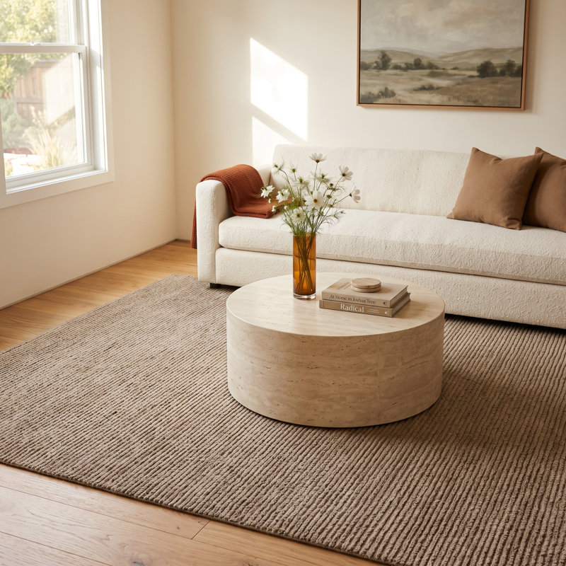Rectangle Danette Wool Area Rug, Rectangle 9' x 12'