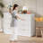 8-Drawer Fluted Dresser - Anti-Tip Wood Storage Organizer, Large Capacity Retro Dresser for Bedroom, Hallway & Entryway-239890114