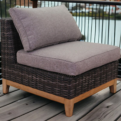 Chaise de terrasse avec coussins Terdell