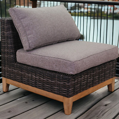 Terdell Wicker Outdoor Armless Lounge Chair