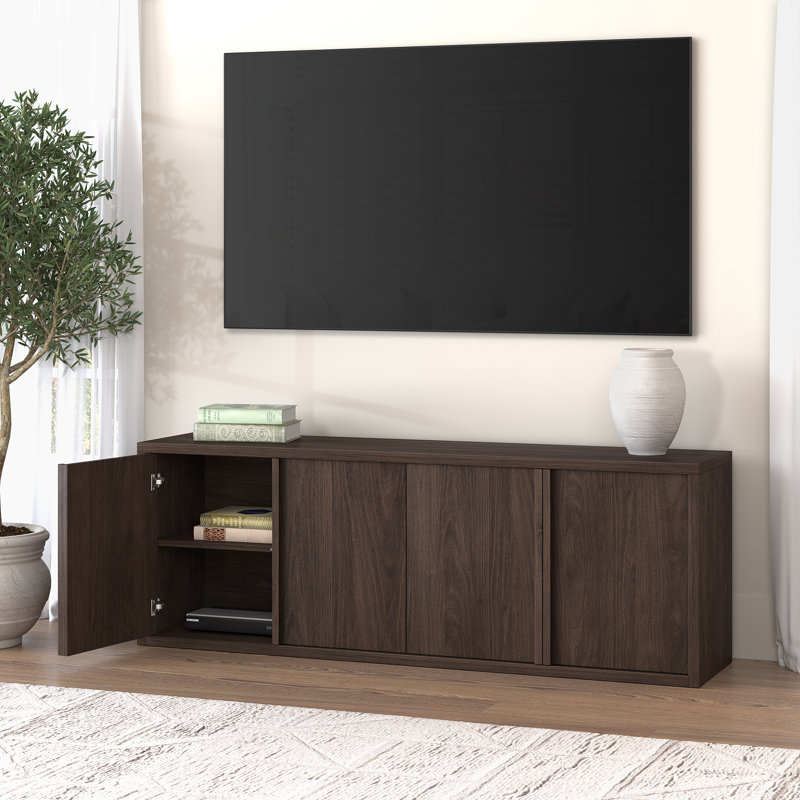 Savin Rectangular TV Stand for TV's up to 75", Alder Brown