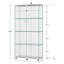 Curio Cabinet Display Glass Cabinet with Lockable Double Doors-923087334