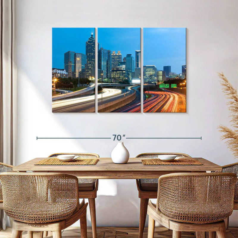 Nicci Downtown Atlanta Light Trails, 36" H x 57" W