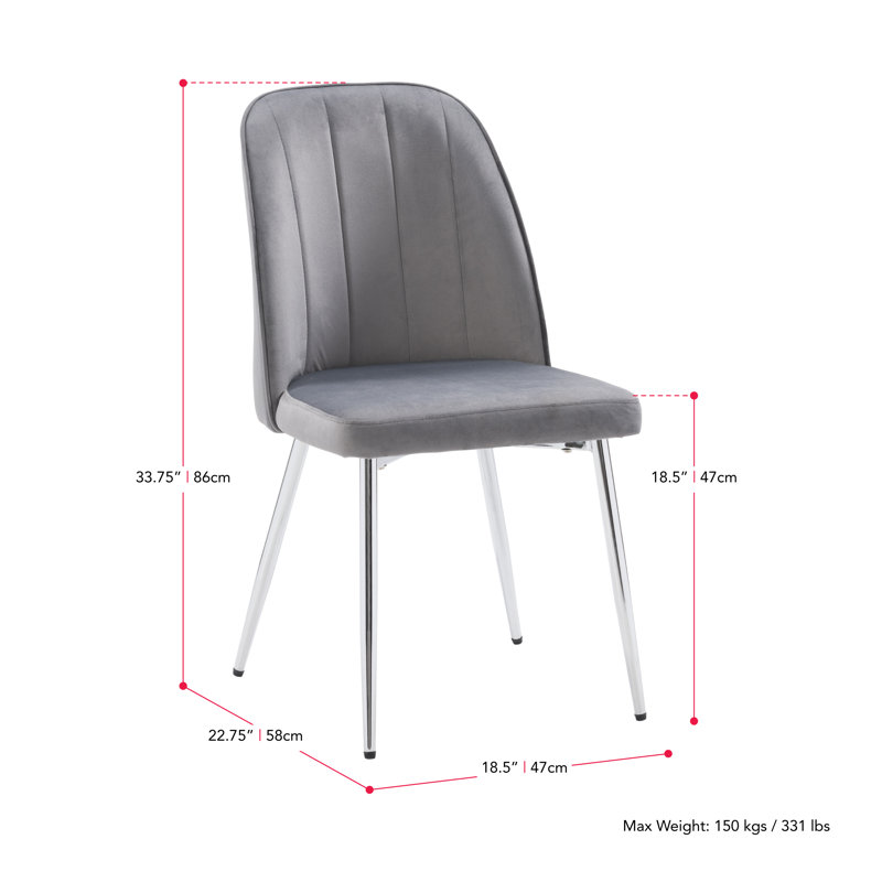 Chaise de salle à manger, Gris foncé