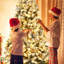 Arbre de Noël artificiel pin blanc avec 250 lumières claires / blanches-69878701