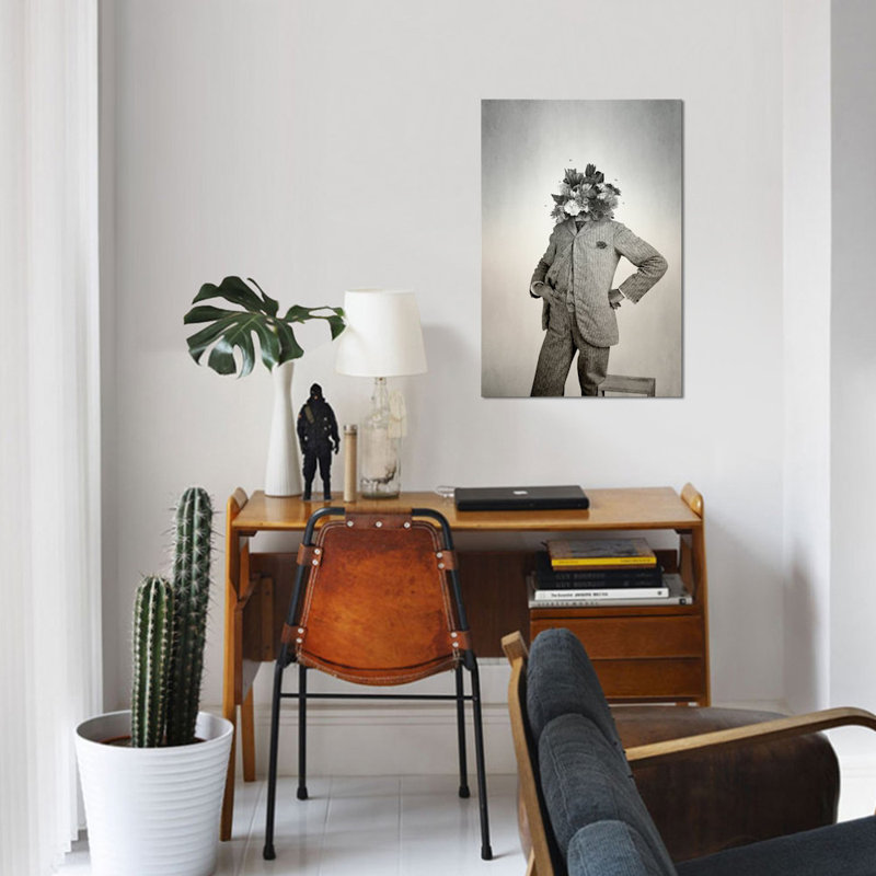 «Flowers», impression sur toile, H 18 po x l 12 po x P 1,5 po, Toile tendue, Pas de tapis