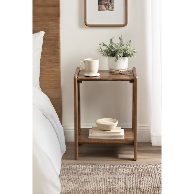 Table d'appoint Aarstad, Dark Brown Wood/Brown