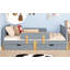 Lit plateforme simple avec tiroirs de rangement, structure de lit en bois massif avec garde-corps-256151180-256151181